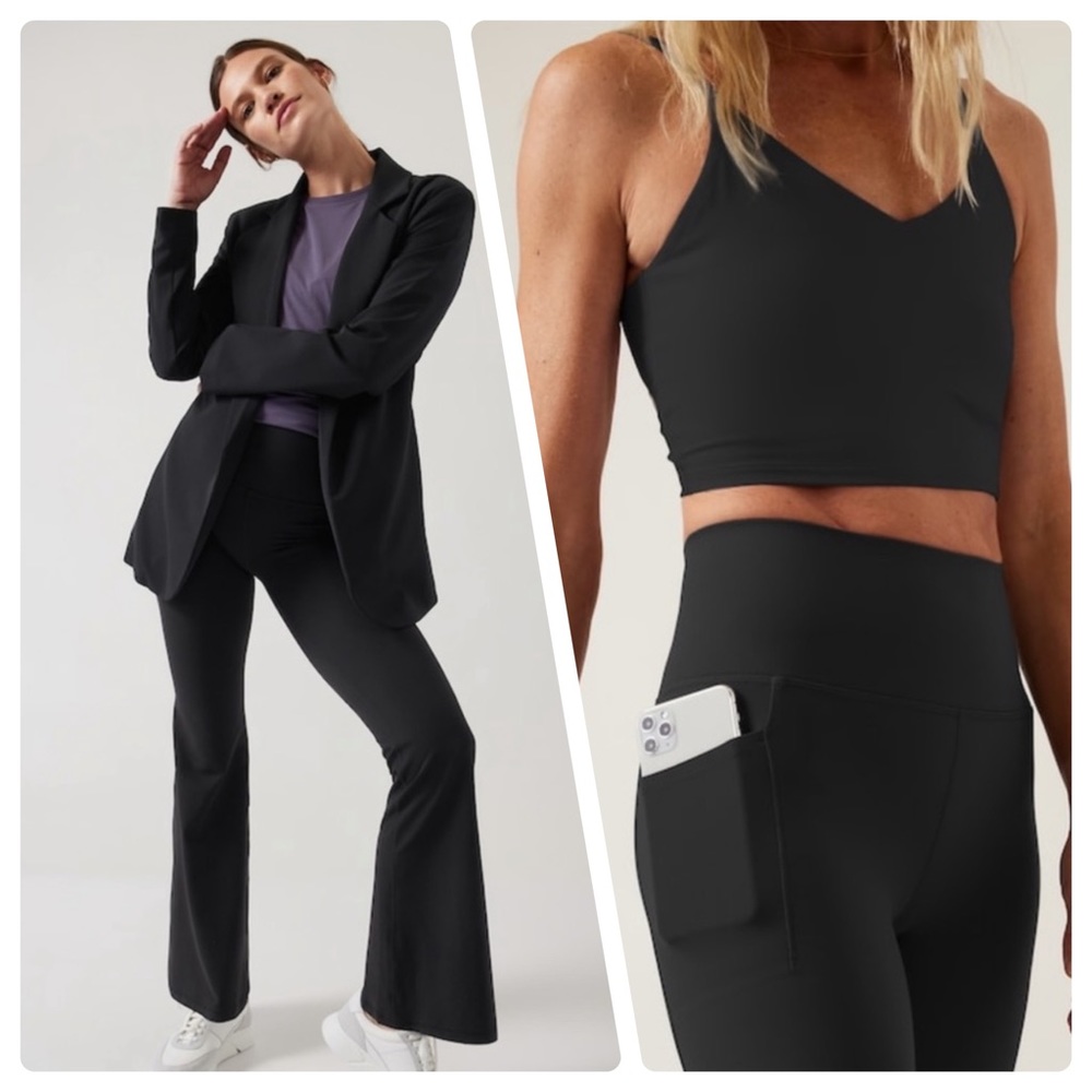 Athleta Salutation Stash Flare Pant // Black